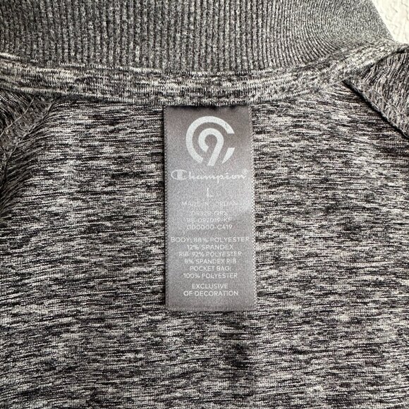 Champion Gray Full-Zip Athletic Jacket Size Large - Picture 6 of 6